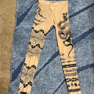 Jean Paul Gaultier Graphic Snake Print Leggings and Top